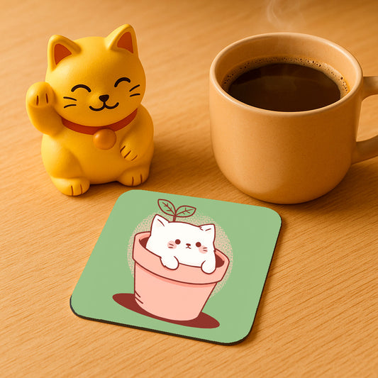 Posavaso Gatito en maceta