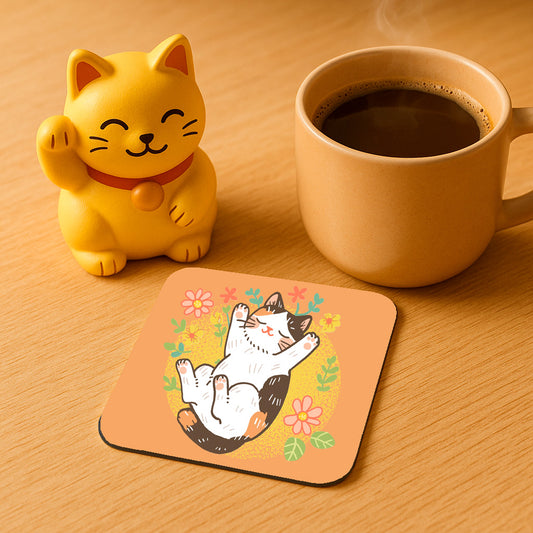 Posavaso Gatito Primavera Feliz